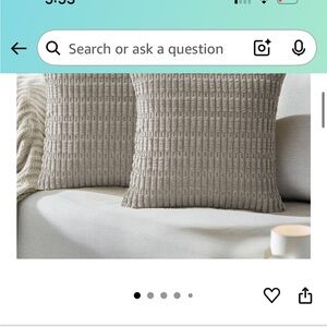 Light Grey Textured Throw Pillow covers pack of 2